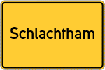 Place name sign Schlachtham