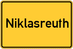 Place name sign Niklasreuth
