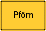 Place name sign Pförn