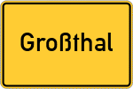 Place name sign Großthal