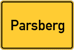 Place name sign Parsberg