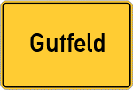 Place name sign Gutfeld