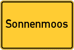 Place name sign Sonnenmoos