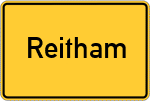 Place name sign Reitham