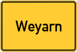 Place name sign Weyarn