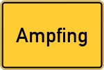 Place name sign Ampfing