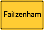 Place name sign Faitzenham