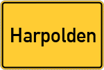 Place name sign Harpolden