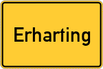 Place name sign Erharting