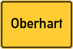 Place name sign Oberhart