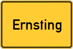Place name sign Ernsting