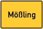 Place name sign Mößling