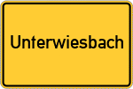 Place name sign Unterwiesbach