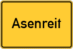 Place name sign Asenreit