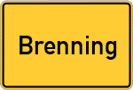 Place name sign Brenning