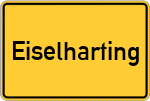 Place name sign Eiselharting
