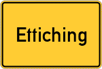 Place name sign Ettiching