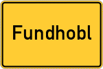 Place name sign Fundhobl