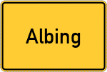 Place name sign Albing