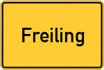 Place name sign Freiling