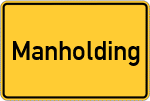 Place name sign Manholding