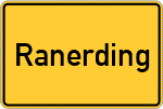 Place name sign Ranerding