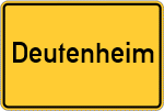 Place name sign Deutenheim