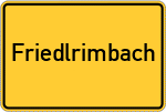 Place name sign Friedlrimbach
