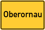 Place name sign Oberornau