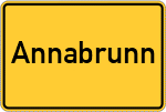 Place name sign Annabrunn