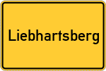 Place name sign Liebhartsberg