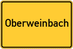 Place name sign Oberweinbach, Kreis Mühldorf am Inn