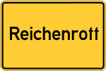 Place name sign Reichenrott