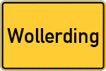 Place name sign Wollerding