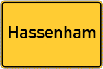 Place name sign Hassenham