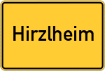 Place name sign Hirzlheim