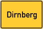 Place name sign Dirnberg