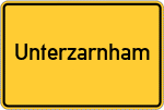 Place name sign Unterzarnham, Oberbayern