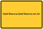 Place name sign Sankt Erasmus;Sankt Erasmus am Inn