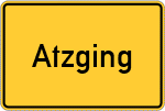 Place name sign Atzging