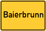 Place name sign Baierbrunn