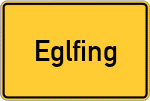 Place name sign Eglfing, Kreis München