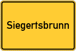 Place name sign Siegertsbrunn