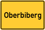 Place name sign Oberbiberg