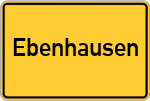 Place name sign Ebenhausen, Isartal