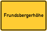 Place name sign Frundsbergerhöhe