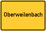 Place name sign Oberweilenbach