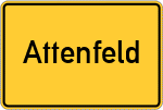Place name sign Attenfeld