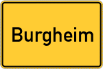 Place name sign Burgheim