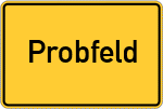 Place name sign Probfeld